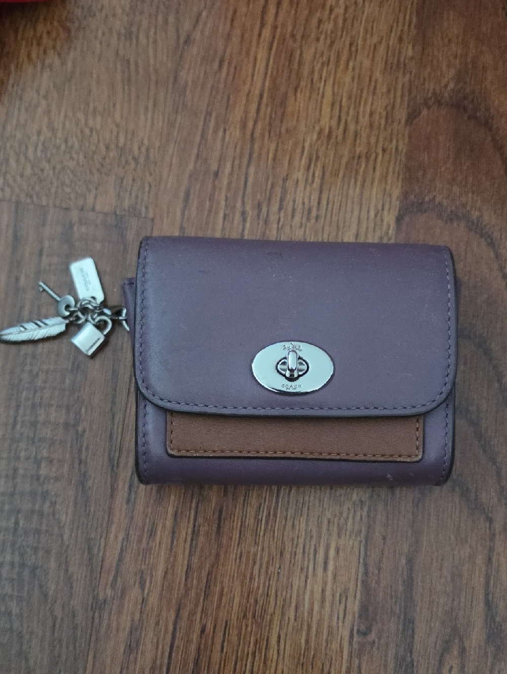 HTF COACH Colorblock Charm Flap Wallet - Picture 2 of 12